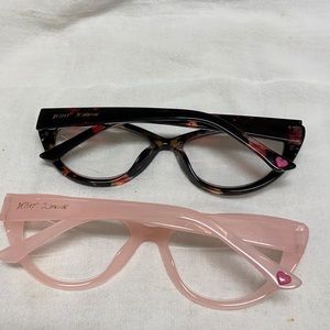 Betsey Johnson cat eye readers, 1.5